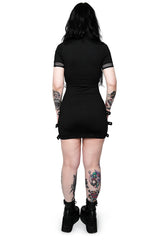 leg cut out goth dress