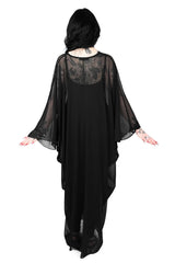 Black Mesh Kaftan Dress