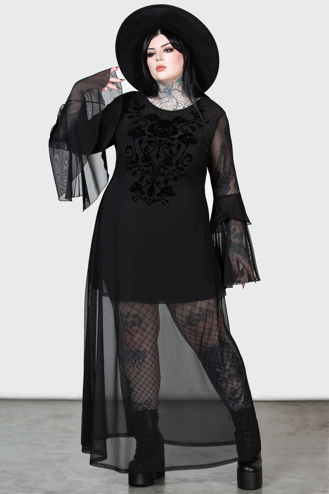womens sexy gothic long black maxi dress