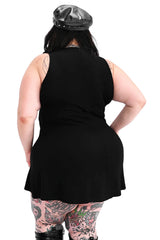 Foxblood Elaine Mini Dress back on model