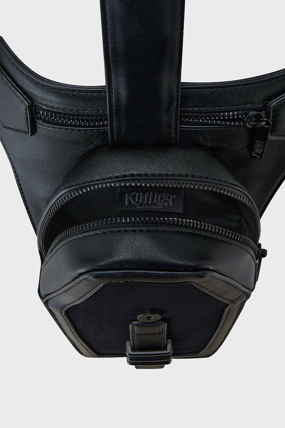 black eyelet punk coffin holster waist bag 