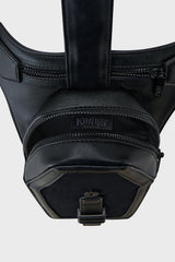 black eyelet punk coffin holster waist bag 