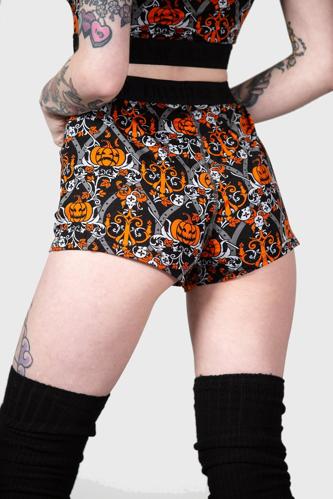 womens pumpkin shorts