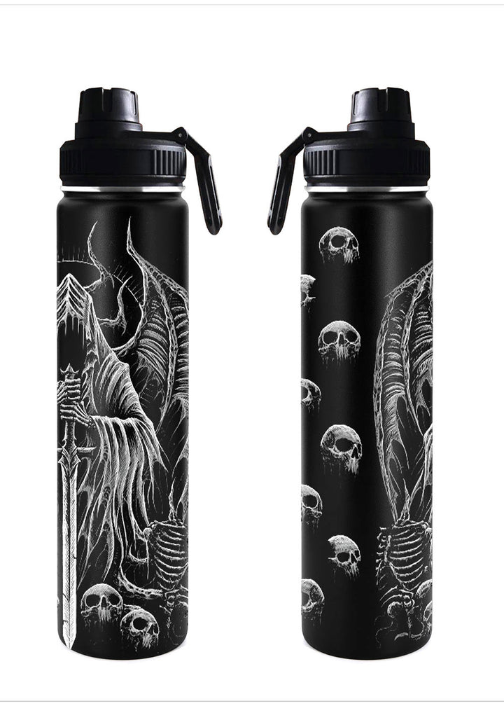 gothic gym water bottle made of stainless steel