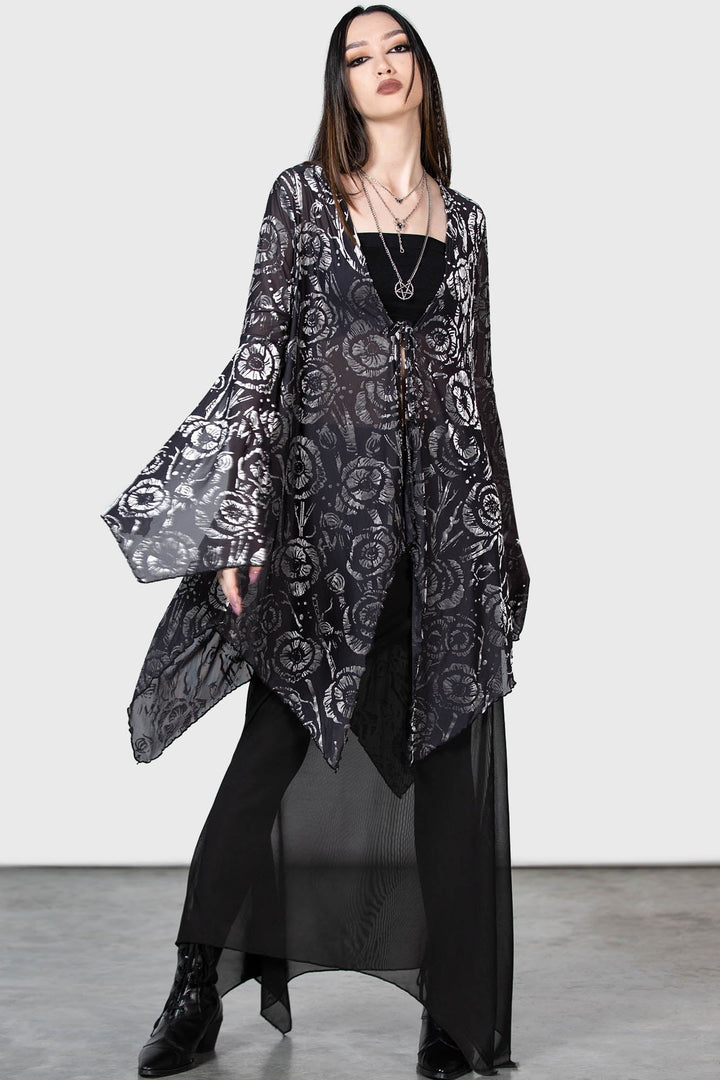 womens victorian gothic floral cardigan
