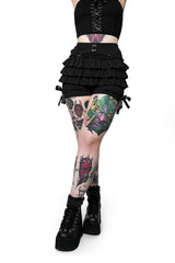 forest ink high waisted ruffled black bloomers for women 