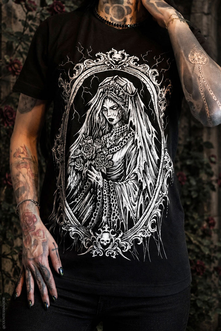 haunted mansion gothic wedding goth ghost shirt