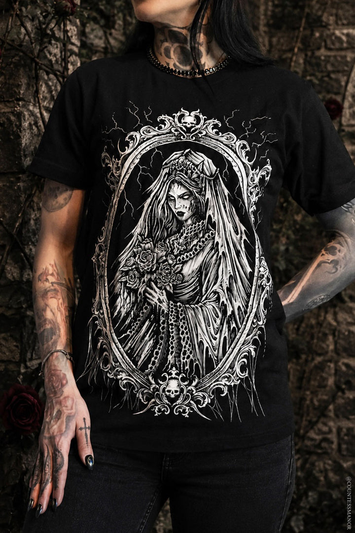 ghostly wedding bride t-shirt 