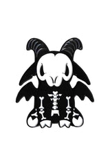 skeleton goat enamel pin