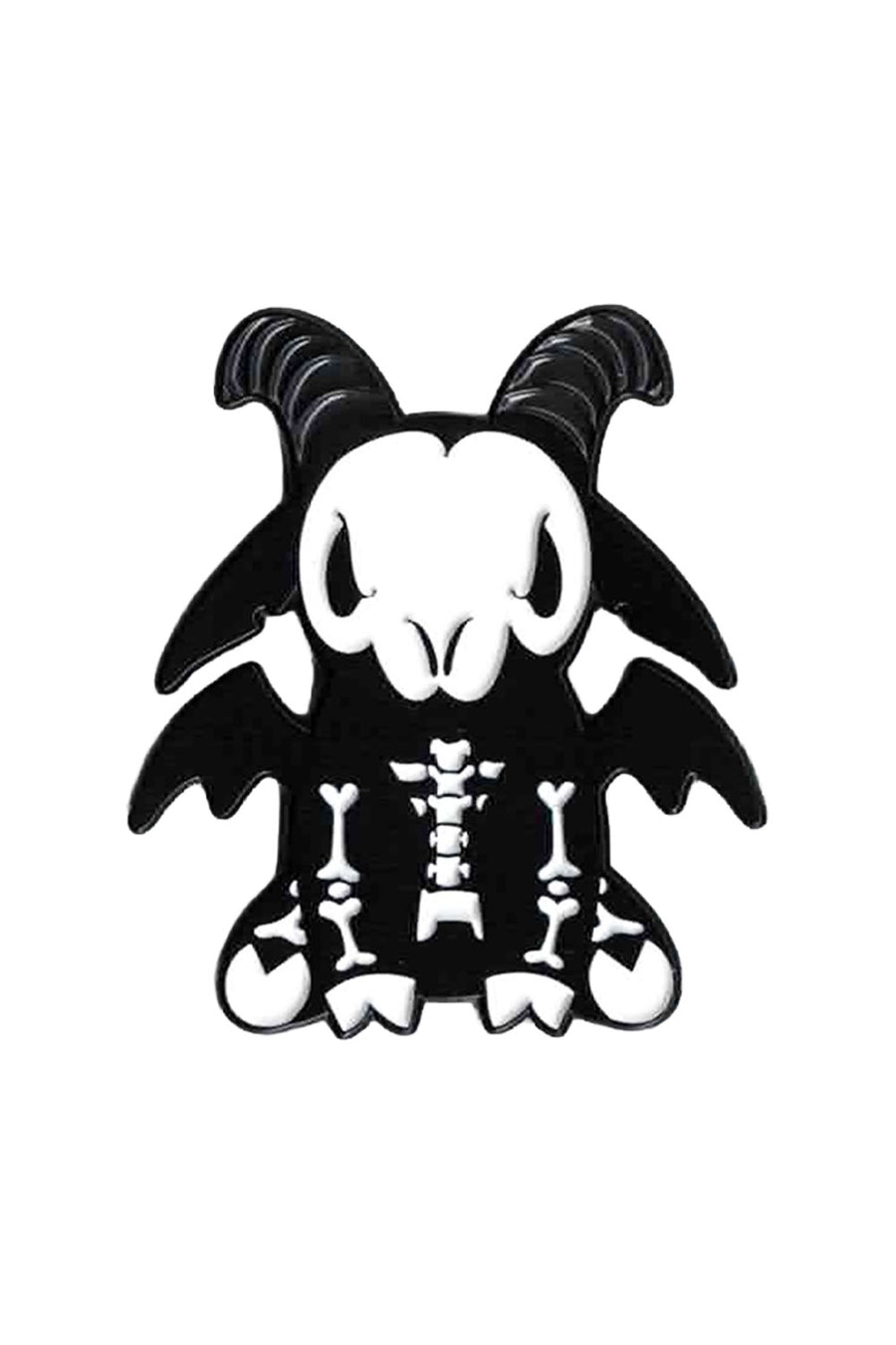 skeleton goat enamel pin
