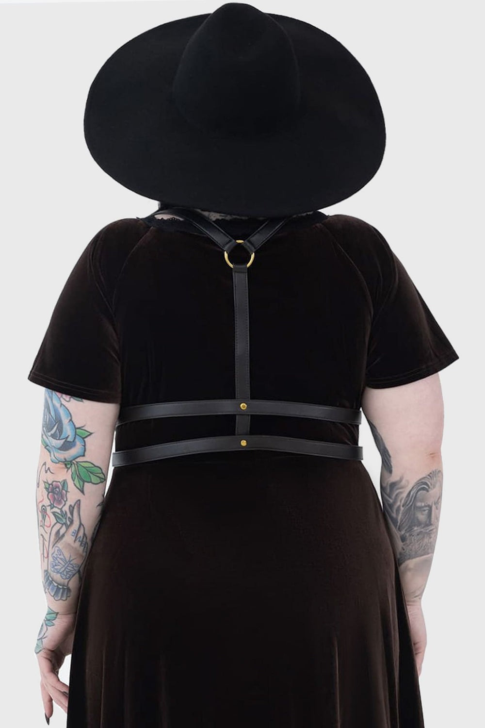 plus size black gothic waist belt harness
