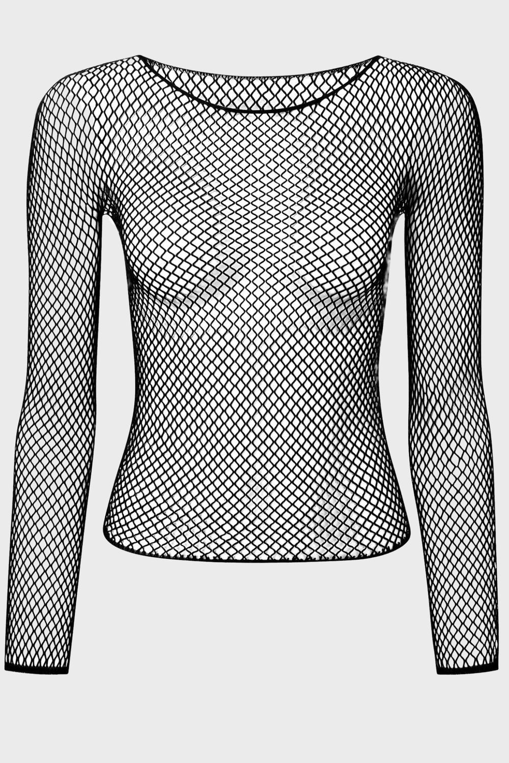 emo black fishnet womemns long sleeve  top