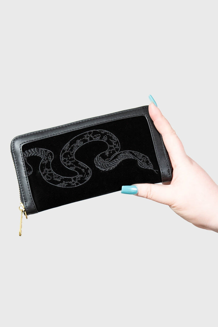 black velvet gothic wallet
