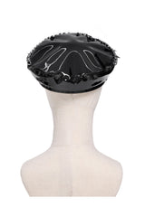 Back view of Devil Fashion goth military cap