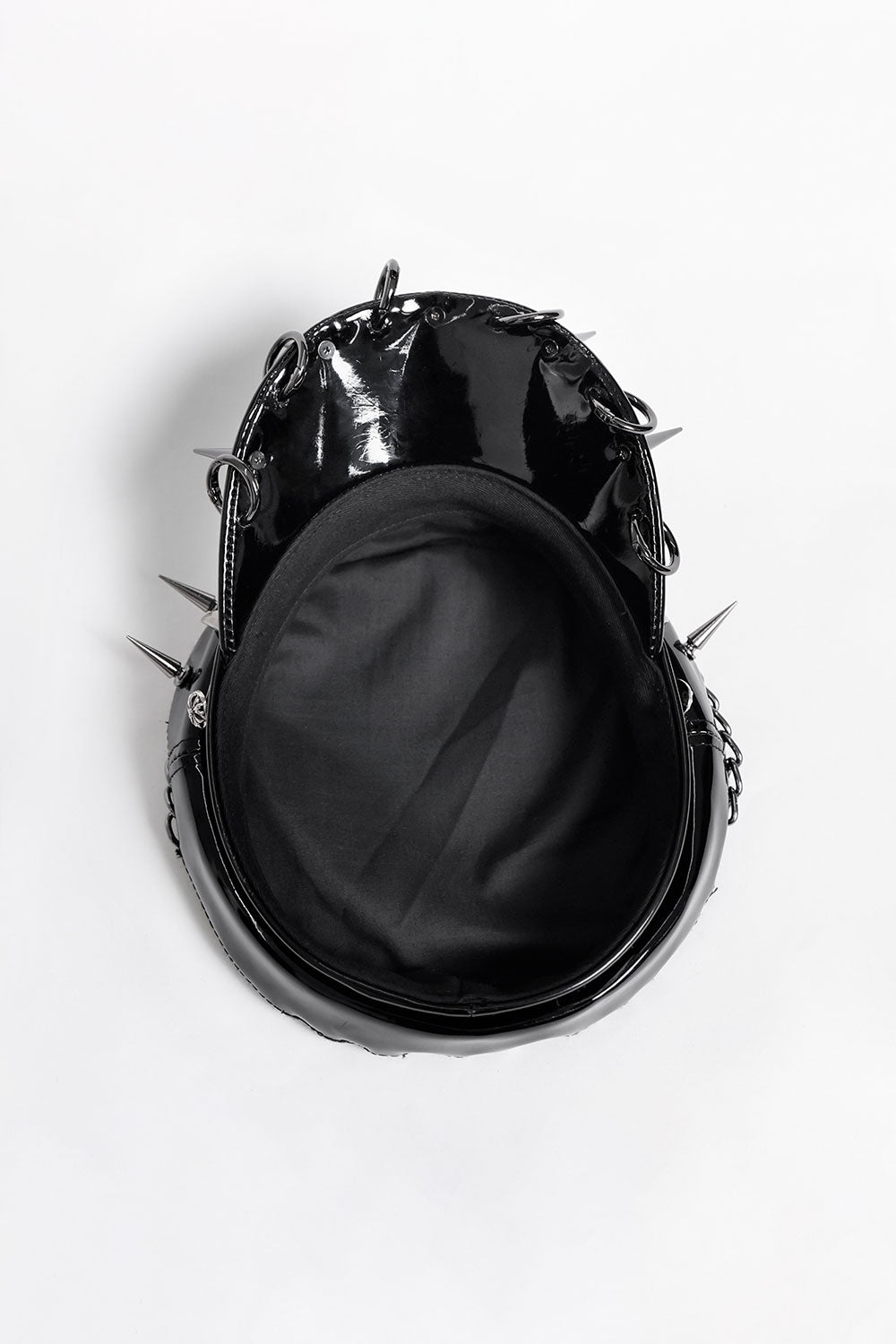 Pierced punk hat inside view