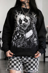spooky dark humor gothic panda bear sweater sweatshirt
