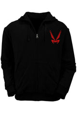 gothic vampire hoodie with red VF logo on chest