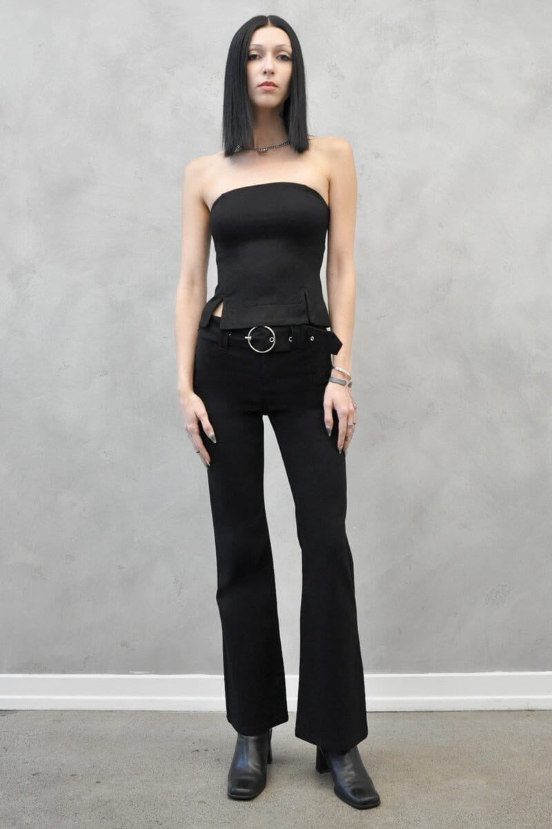 black cotton gothic pants