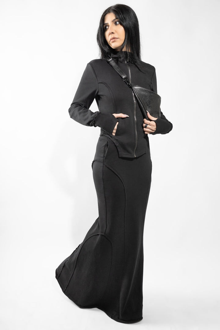street goth long maxi fishtail mermaid skirt