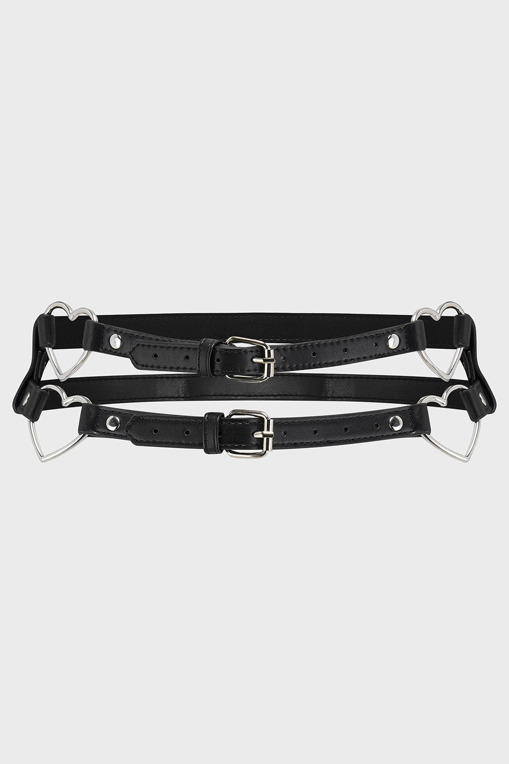 vegan leather heart harness waist belt