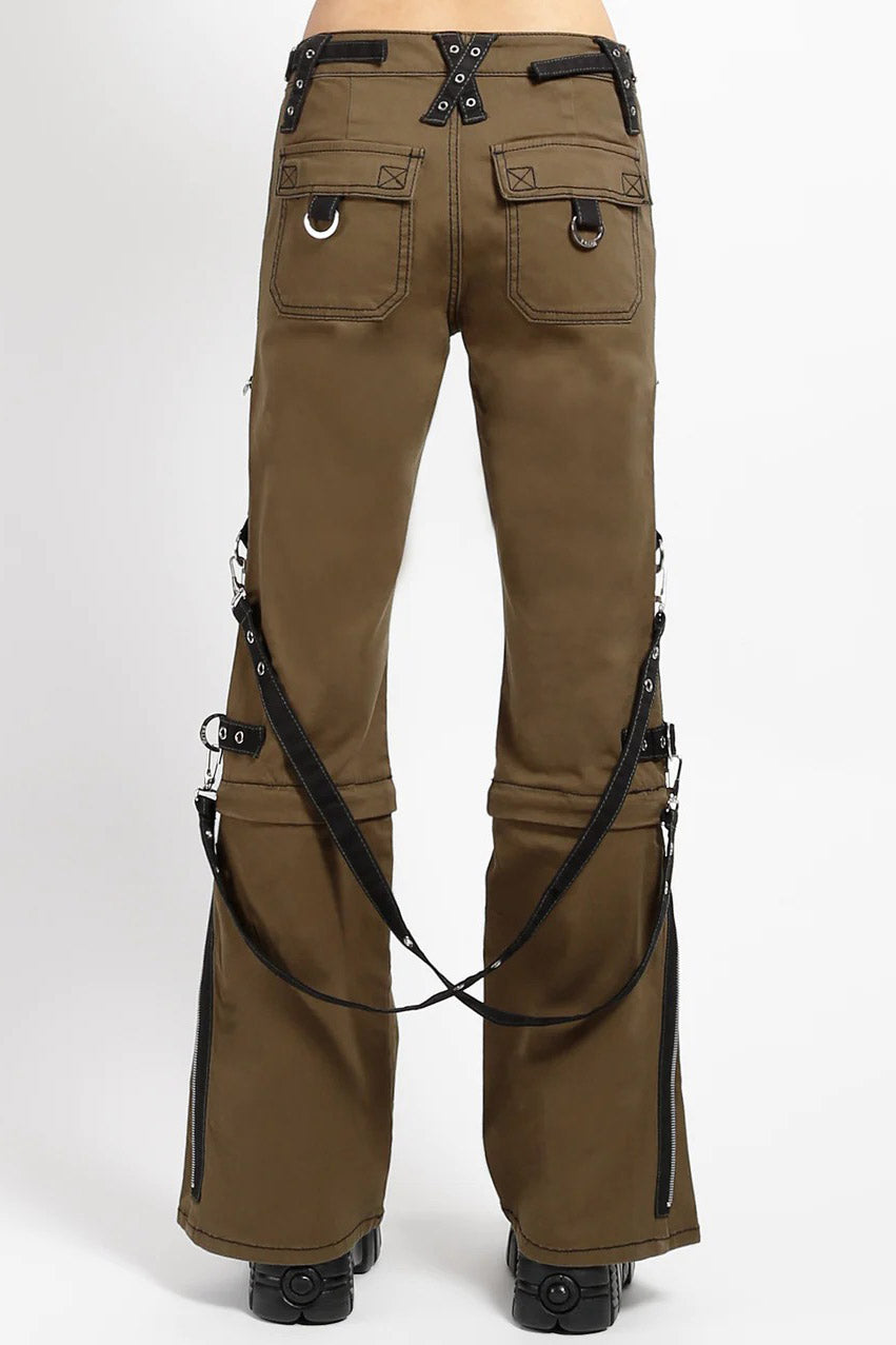 Pantalones con cremallera y diseño militar de Tripp NYC [VERDE DEL EJÉRCITO]