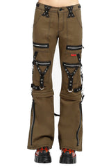 Pantalones con cremallera y diseño militar de Tripp NYC [VERDE DEL EJÉRCITO]