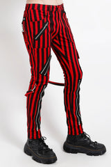 Pantalón clásico con tirantes de Tripp NYC [RAYAS ROJAS Y NEGRAS]