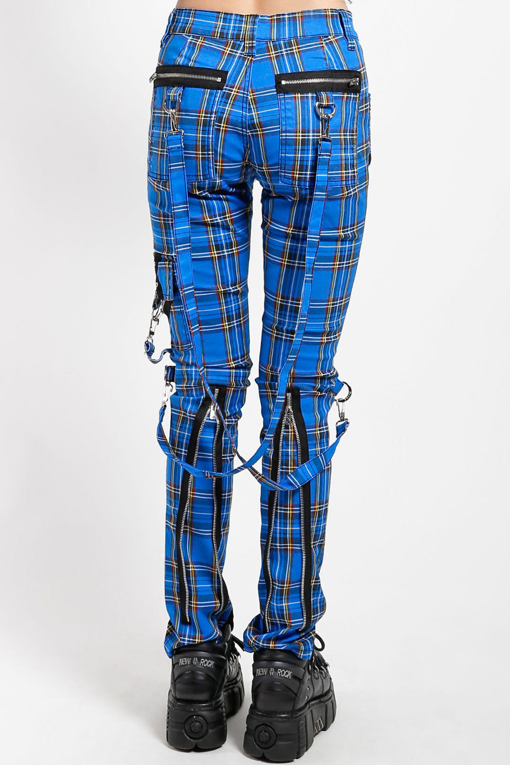 Pantalones de bondage Tripp Punk [Cuadros azules]