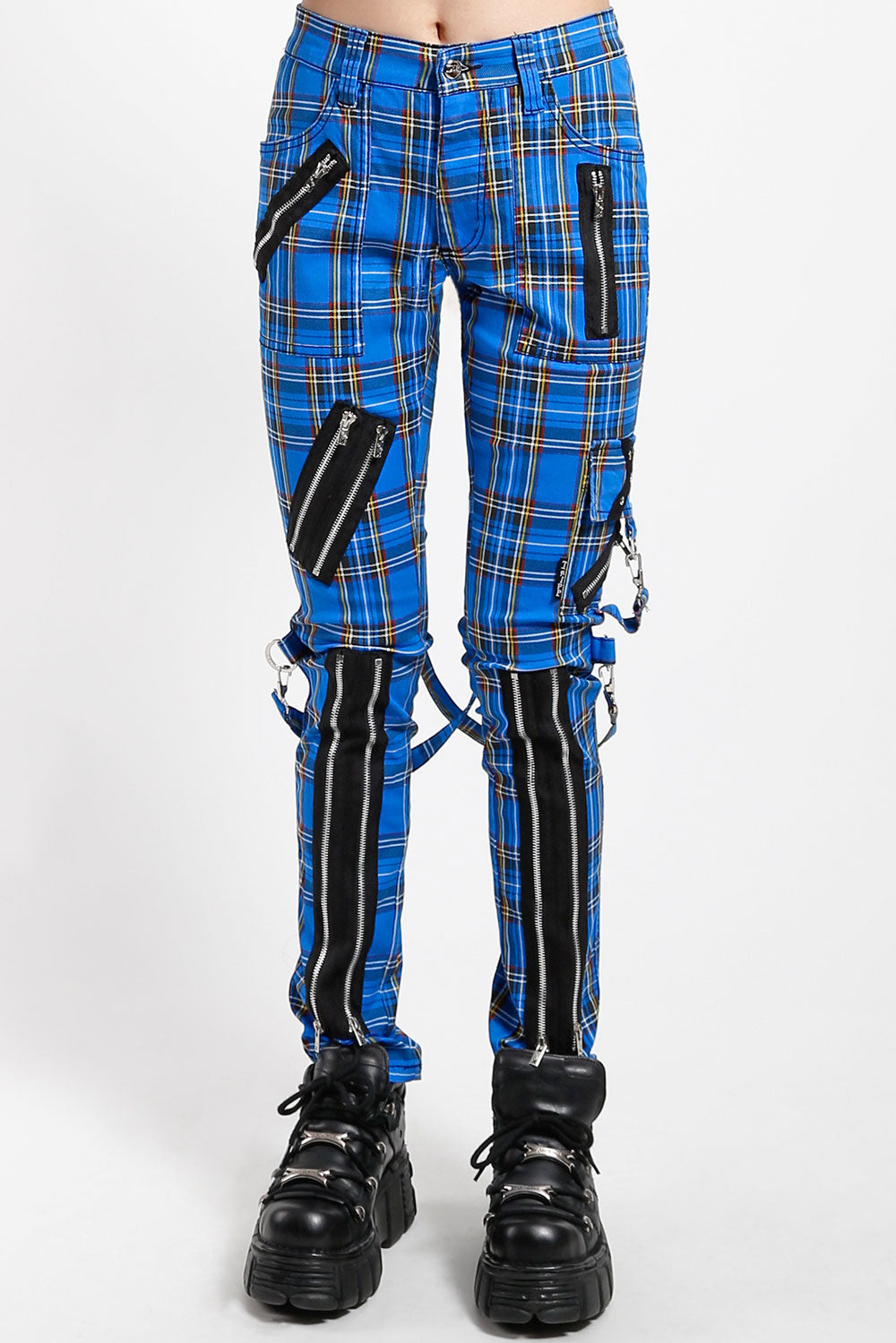 Pantalones de bondage Tripp Punk [Cuadros azules]