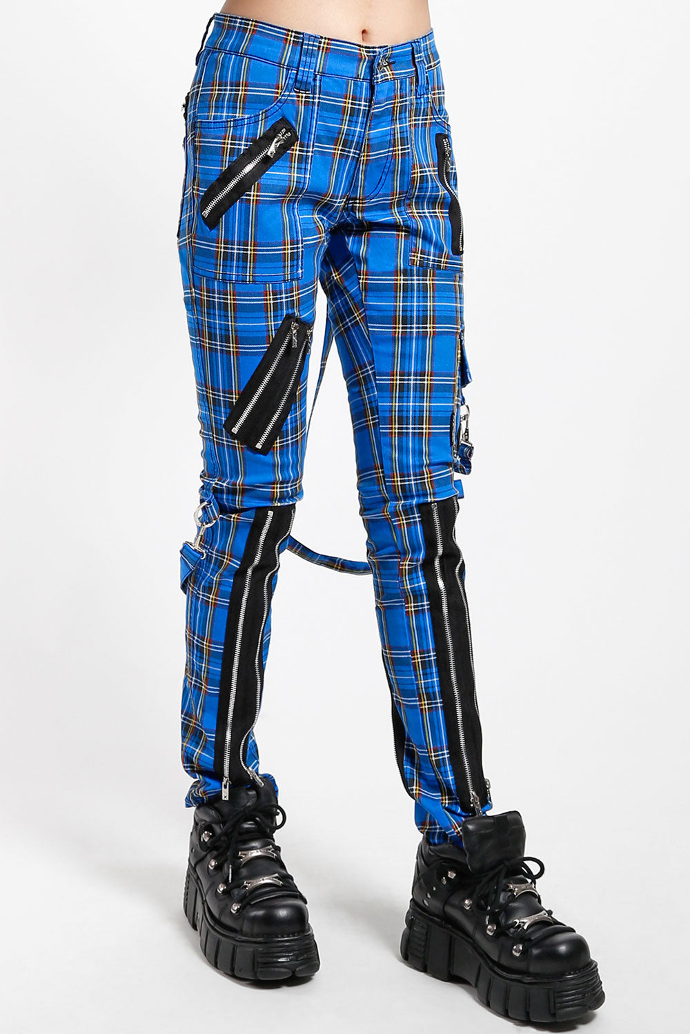 Pantalones de bondage Tripp Punk [Cuadros azules]