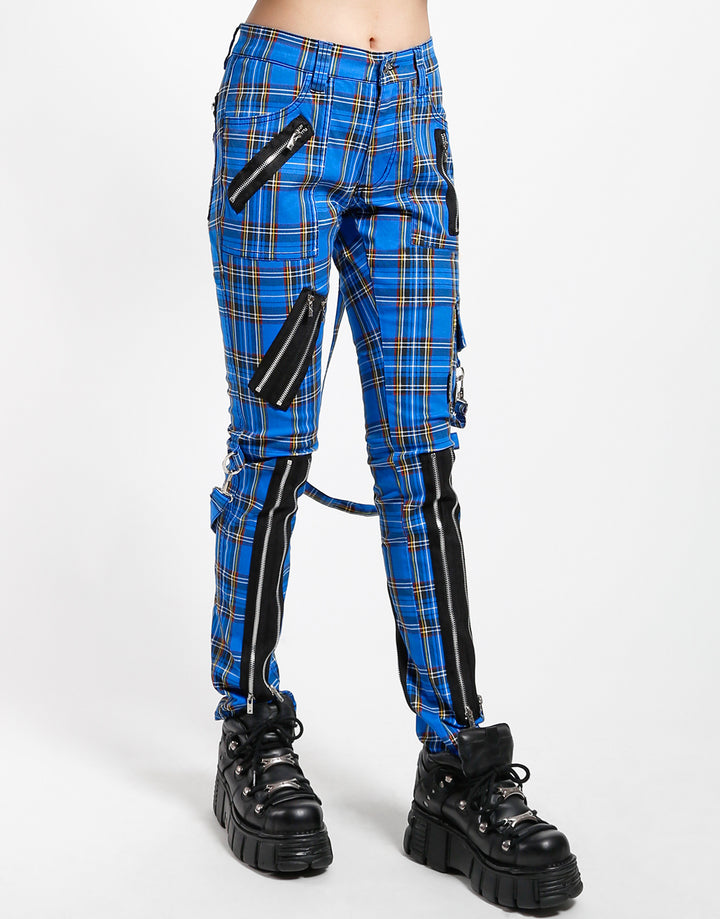 Pantalones de bondage Tripp Punk [Cuadros azules]