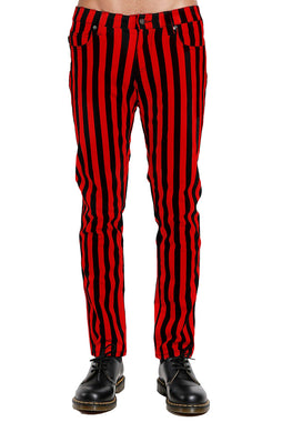 Tripp NYC Medium Stripe Rocker Jeans [BLACK/RED]