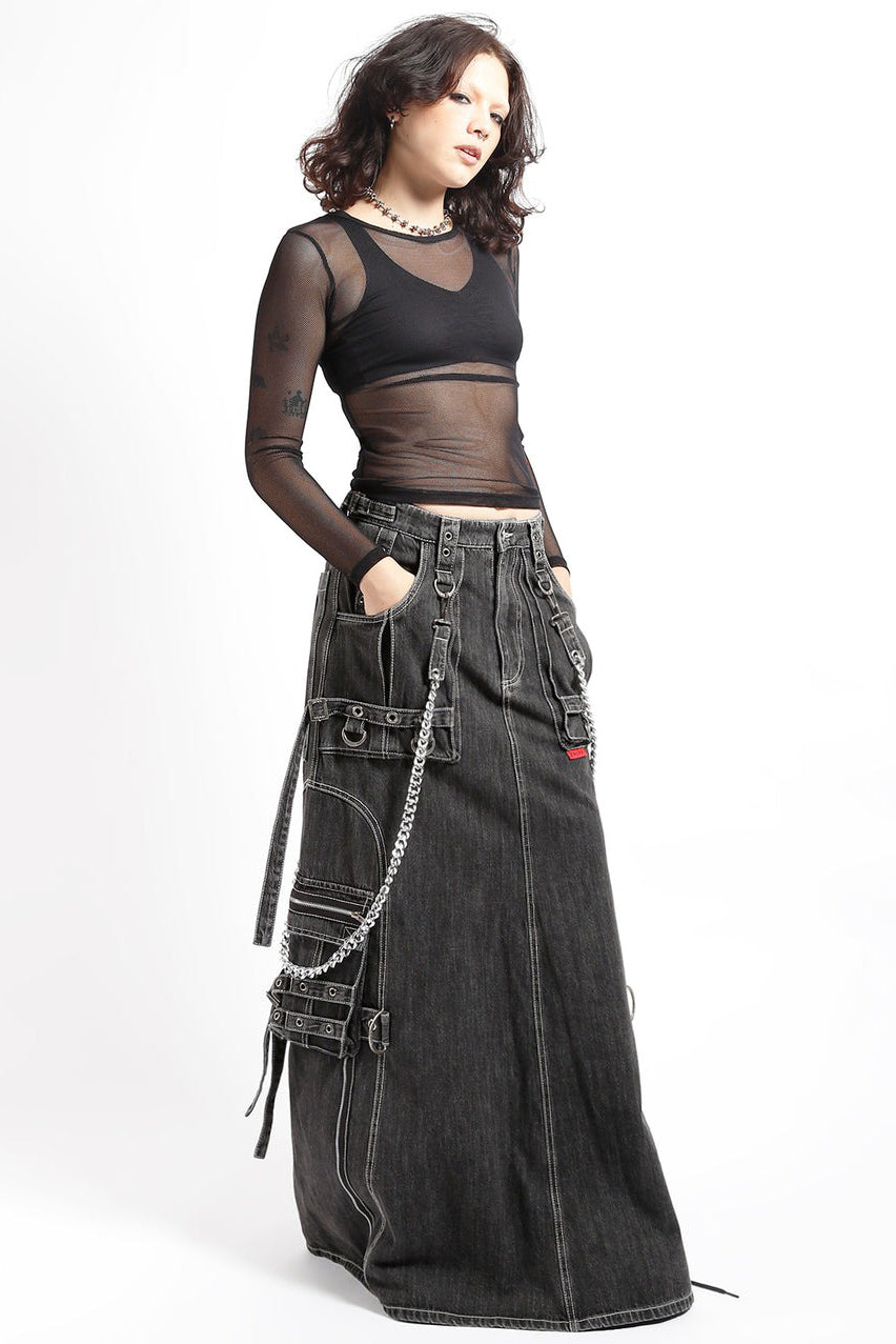 Tripp NYC Strength Skirt [BLACK DENIM] – VampireFreaks