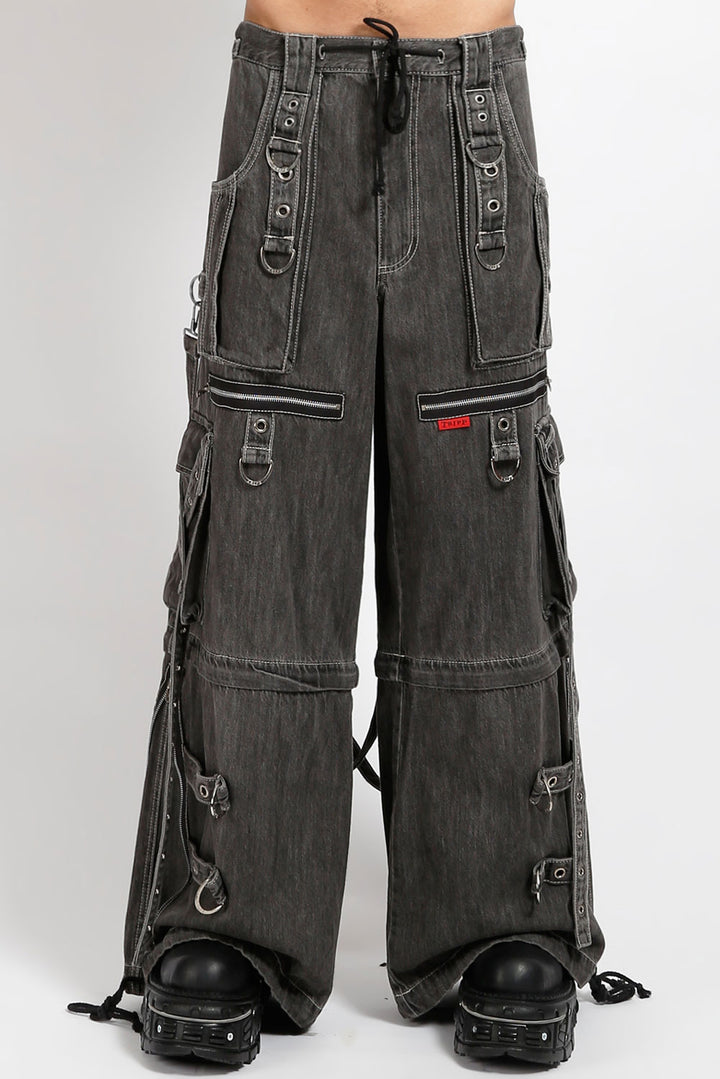 Tripp NYC Denim X Strap Pants [BLACK DENIM]