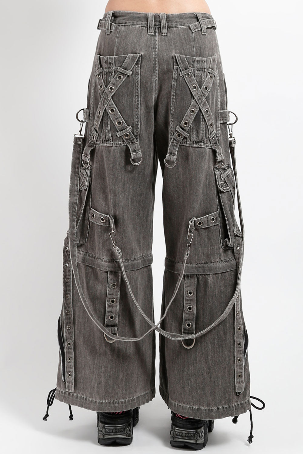 Tripp NYC Denim X Strap Pants [BLACK DENIM]