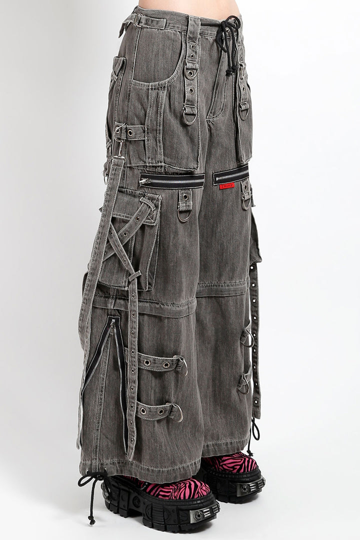 Tripp NYC Denim X Strap Pants [BLACK DENIM]