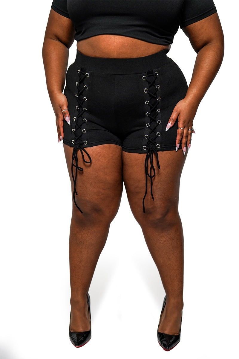 plus size womens emo shorts