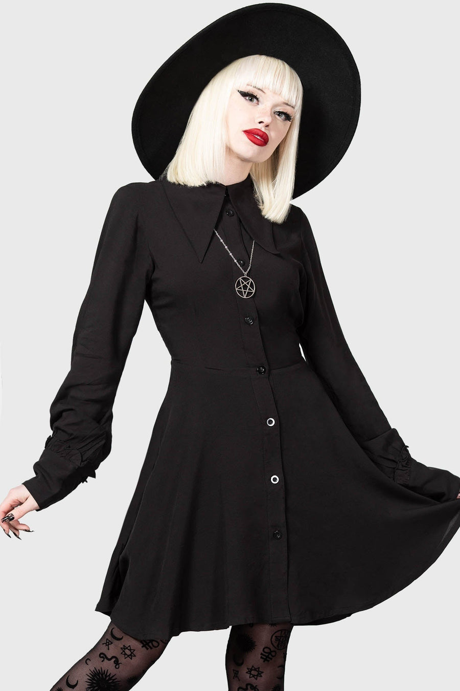 womens witch collared dress