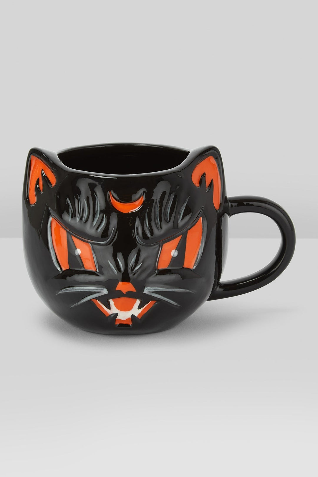 ceramic halloween cat coffee mug