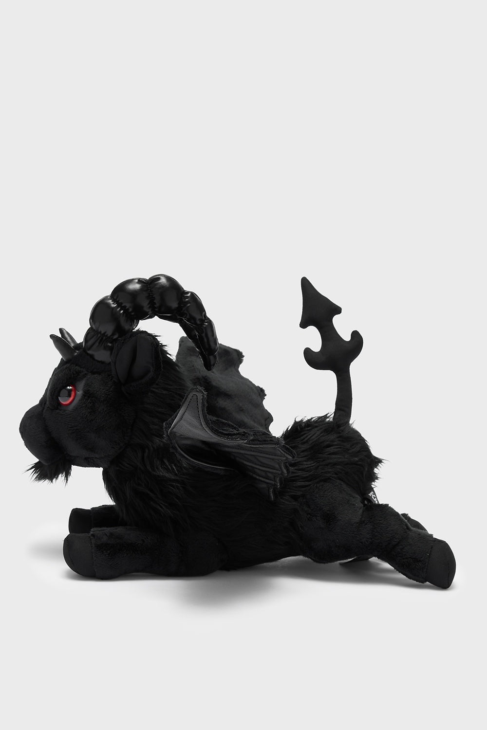 spooky black gothic occult black goat plushie toy stuffed animal 