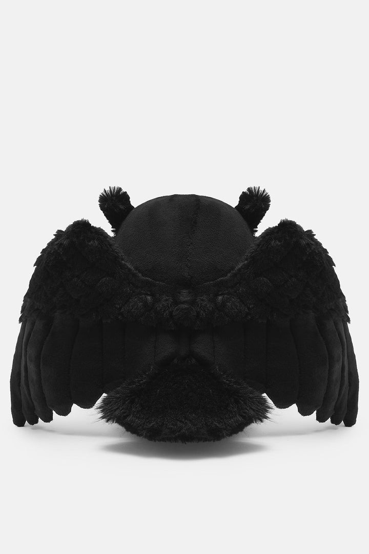 goth black owl plush toy by killstar