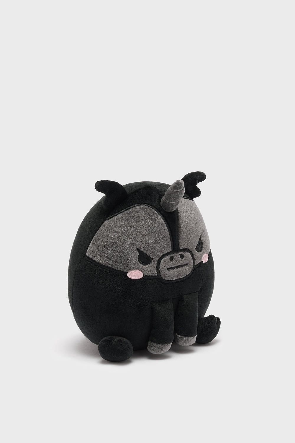black emo kawaii creepy cute unicorn plush toy
