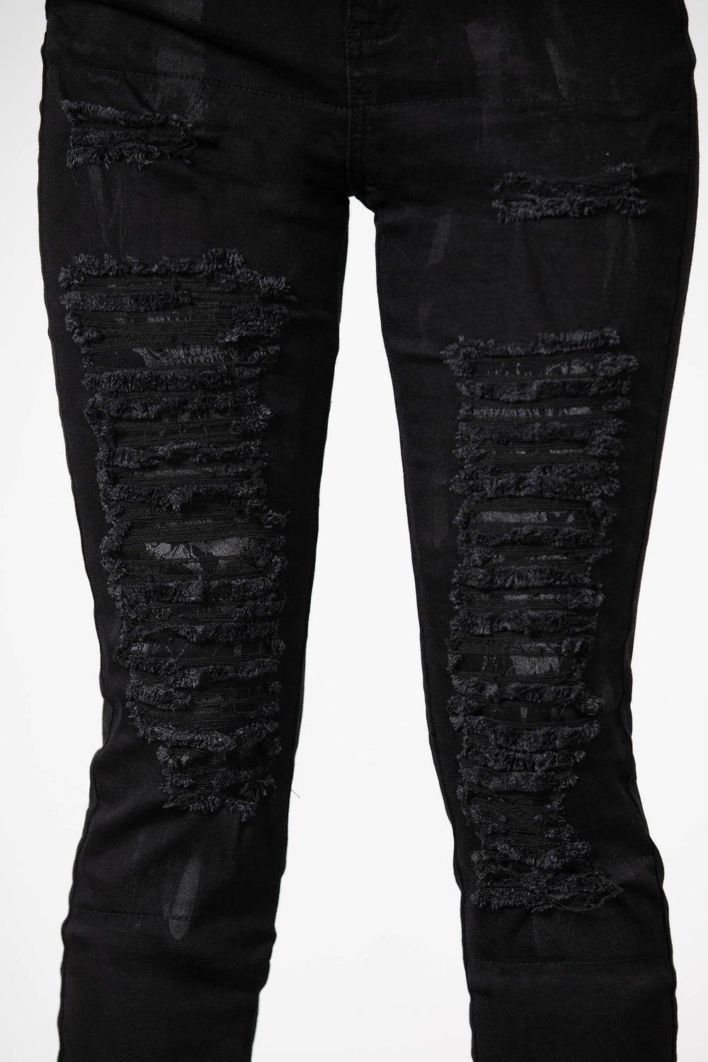 womens grunge pants with distressed shreds