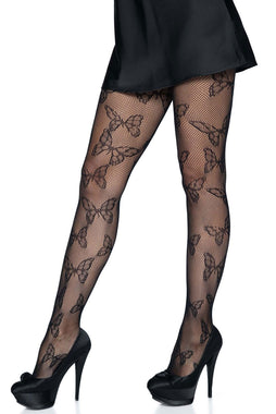 Black Fantasy Butterfly Tights