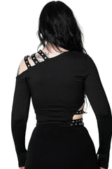 gothic womens long sleeve grunge shirt