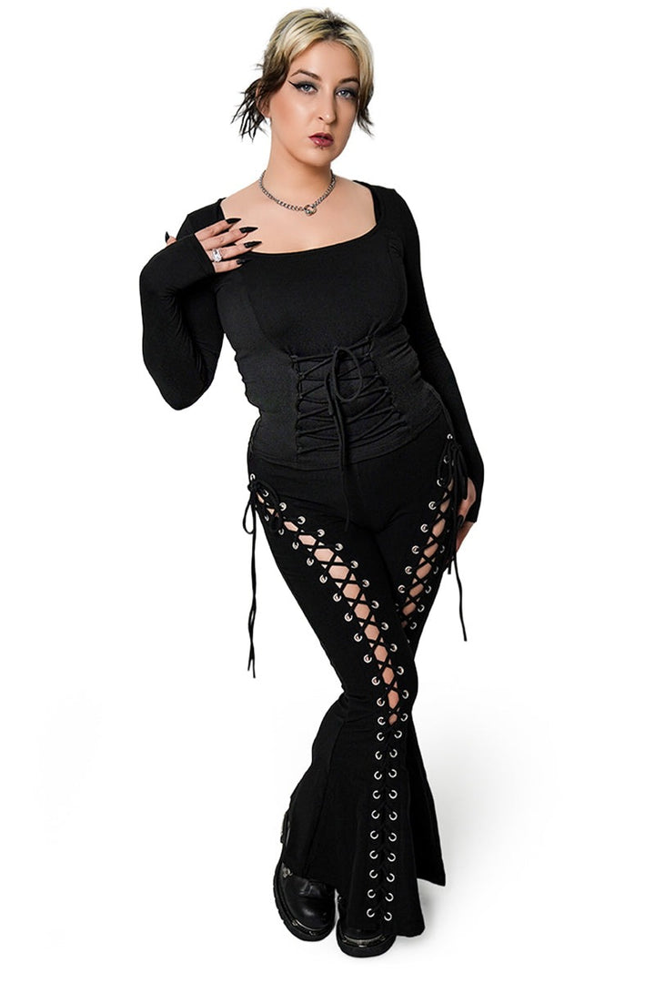 street goth long sleeve blouse
