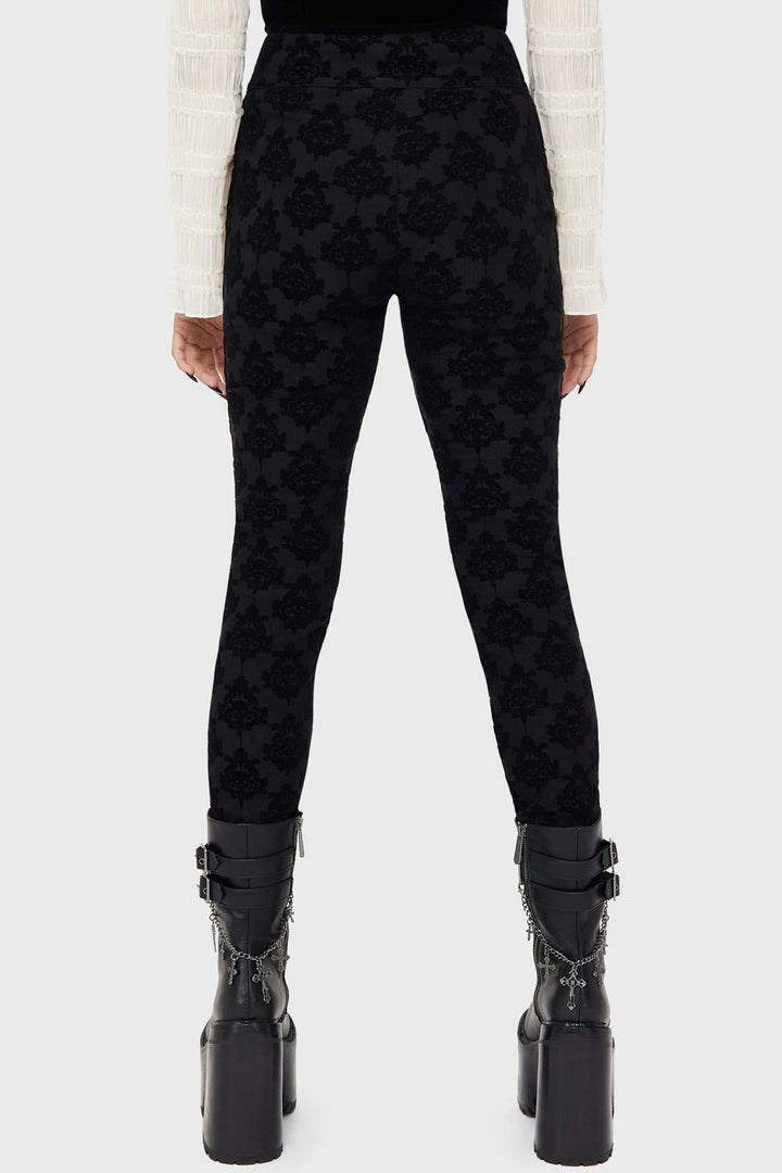 womens studded high rise damask trad goth jeans by killstar 