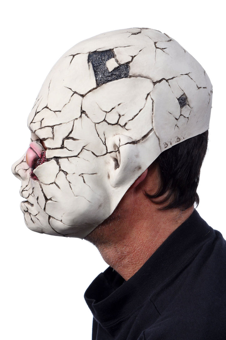 halloween cracked doll horror face mask