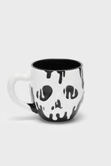 dripping skull coffee mug by killstar