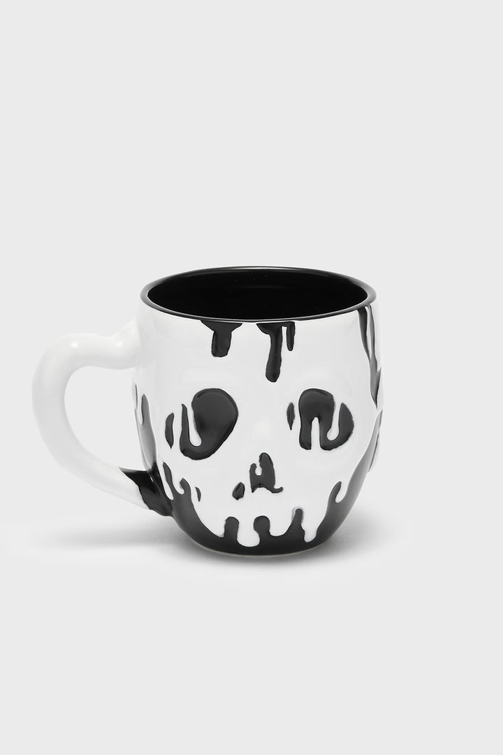 dripping skull coffee mug by killstar